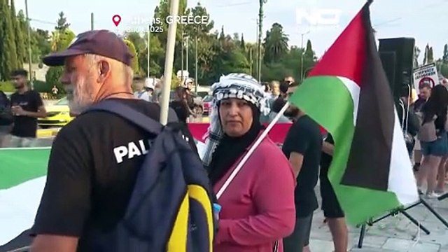 Manifestantes em Atenas pedem fim da guerra em Gaza
