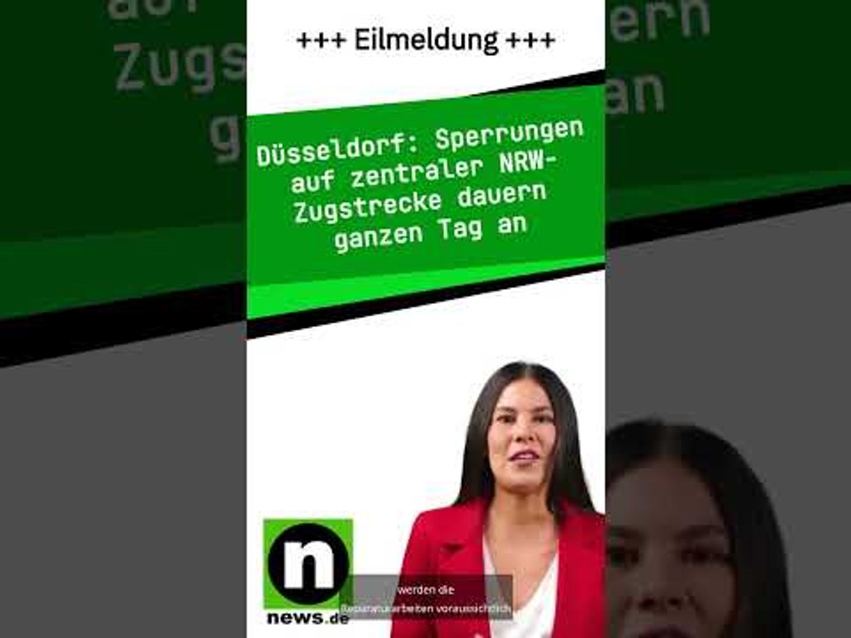 Sperrungen auf zentraler NRW-Zugstrecke dauern ganzen Tag an