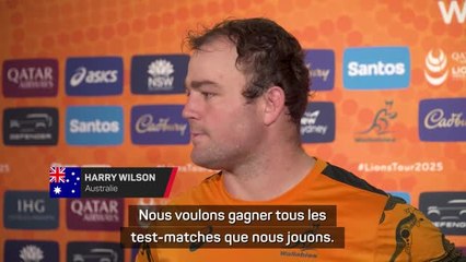 Australie - Wilson : “Impatient de pouvoir rejouer contre les Lions”