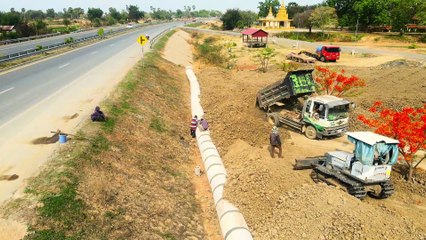 Dropping soil bury drainage system a 9-meter-long,To build a fuel station