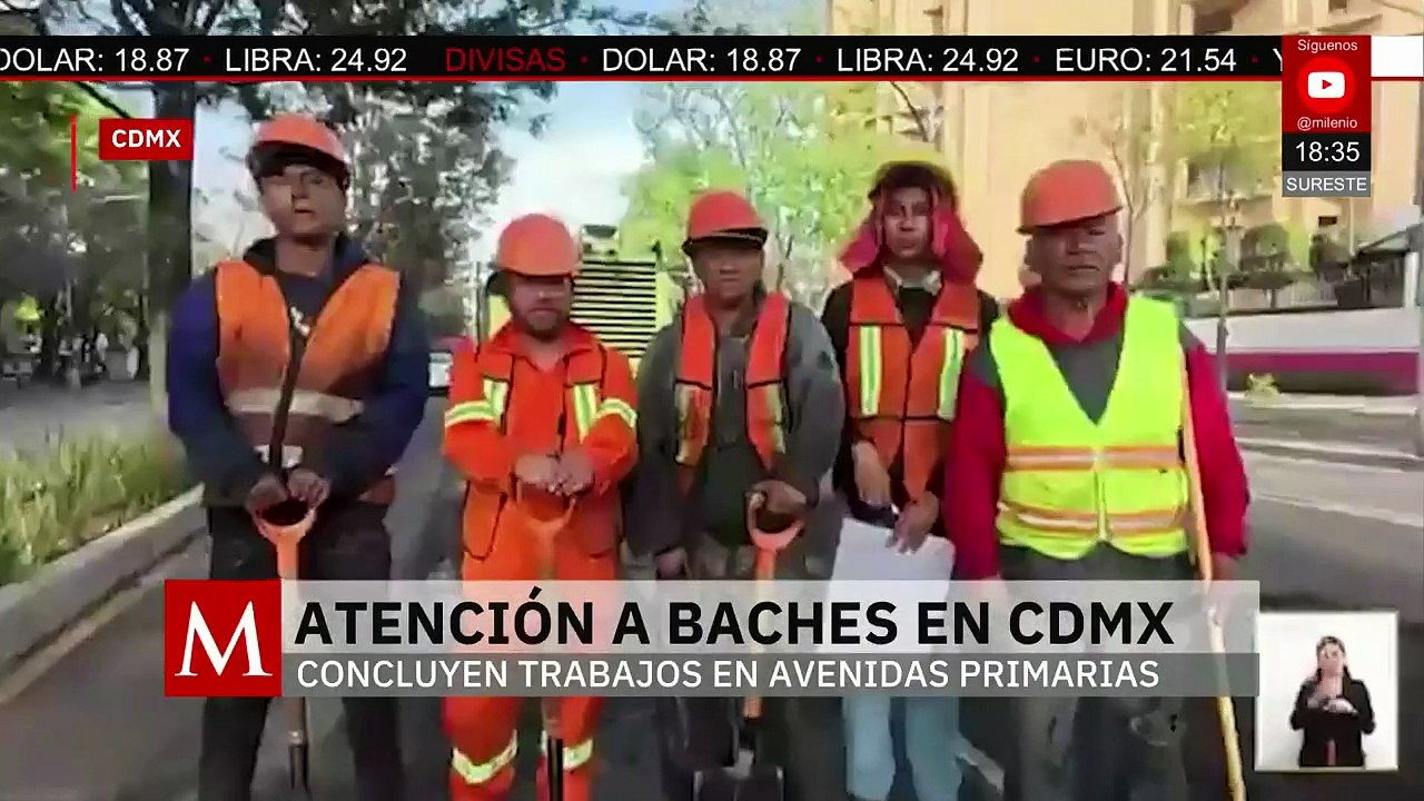 Autoridades de la CdMx concluyen los trabajos de bacheo en las avenidas primarias