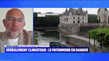 "En début d'année, on m'a annoncé qu'il y avait un risque d'effondrement entre 6.000 et 9.000 tonnes du mur d'enceinte du château d'Amboise", explique le maire de la ville