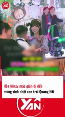 HÒA MINZY MẶC GIẢN DỊ ĐẾN MỪNG SINH NHẬT CON TRAI QUANG HẢI