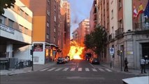 Explosión de una tubería de gas en Zamora.