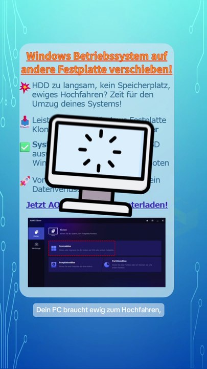 Windows Betriebssystem auf andere Festplatte verschieben – So geht's