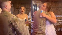Airman Brother Surprises Sister On Wedding Day | Happily TV