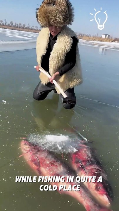 This man caught these two giant fish🎣🐟