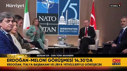 Cumhurbaşkanı Erdoğan, Meloni ve Dibeybe ile görüşüyor
