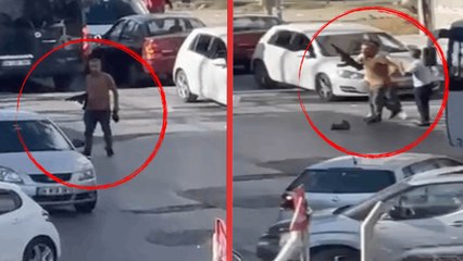 Başakşehir'de pompalı tüfekle sokağa çıktı, yolu kapattı