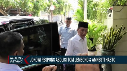 Buka Suara! Jokowi Soal Abolisi Tom Lembong-Amnesti Hasto dari Prabowo | KOMPAS PETANG