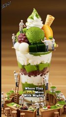 Miniature Marvels: Crafting a Giant Matcha World