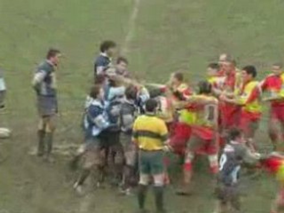 Rugby Bagarre générale Colomiers vs Isle-Jourdain