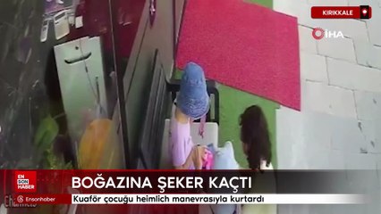 Kırıkkale'de kuaför çocuğu heimlich manevrasıyla kurtardı
