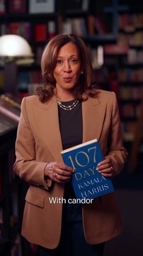 L’ancienne vice-présidente américaine Kamala Harris annonce la parution en septembre d’un livre, intitulé 107 Days , où elle doit détailler les coulisses de sa campagne présidentielle de 2024 - VIDEO