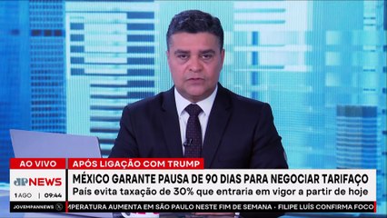 Tarifaço de Trump: Presidente do México consegue pausa de 90 dias para negociar; Ghani analisa