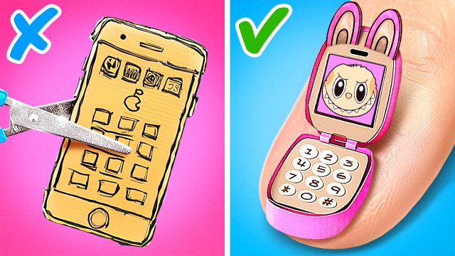 DIY Pink Labubu Phone💖📱Build Cute Paper Gadgets & Creative Crafts from Gamebook!