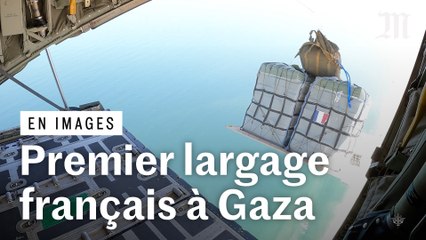 La France largue de l'aide humanitaire sur la bande de Gaza