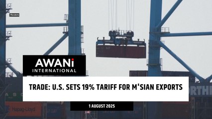 Trade: U.S. sets 19% tariff for M'sian exports