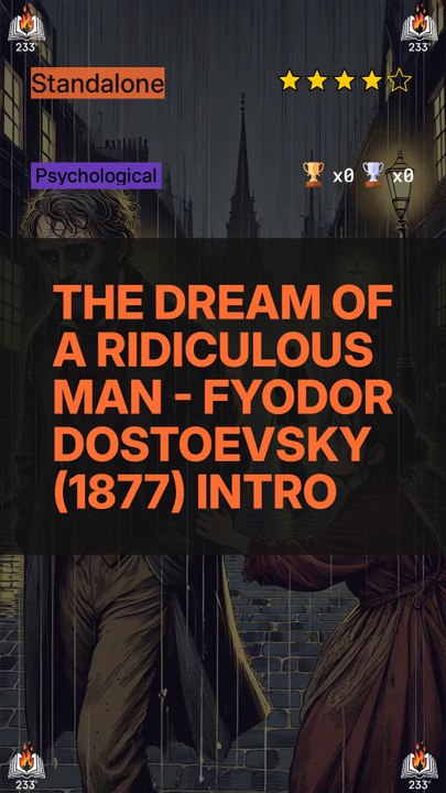 The Dream of a Ridiculous Man - Fyodor Dostoevsky (1877) Intro