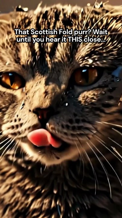 Scottish Fold Ear Cleaning ASMR (Extreme Close-Up) 40s Soothing Session