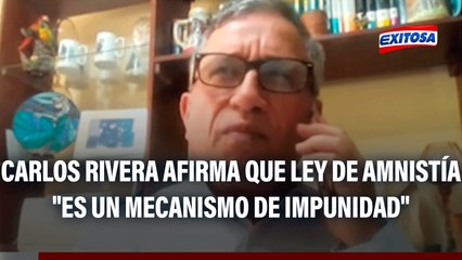 Carlos Rivera afirma que la Ley de Amnistía "es un mecanismo de impunidad": "Son beneficiados con un eximente de toda responsabilidad"