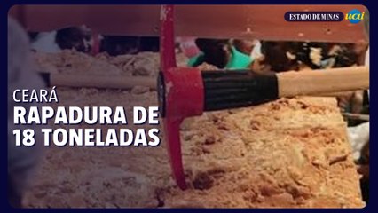 Veja a 'maior rapadura do mundo', feita em cidade no Ceará