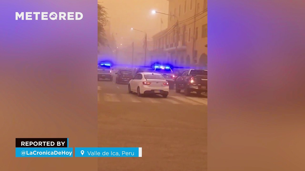 A massive sandstorm engulfs the Valle De Ica, Peru! Experts say there is no precedent for a phenomenon like this in the area