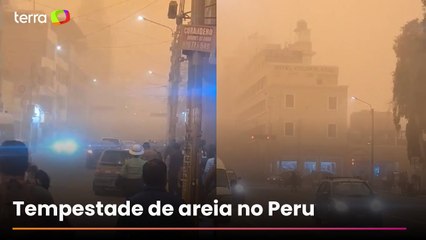 Tempestade de areia encobre cidades do Peru e deixa o céu laranja; veja