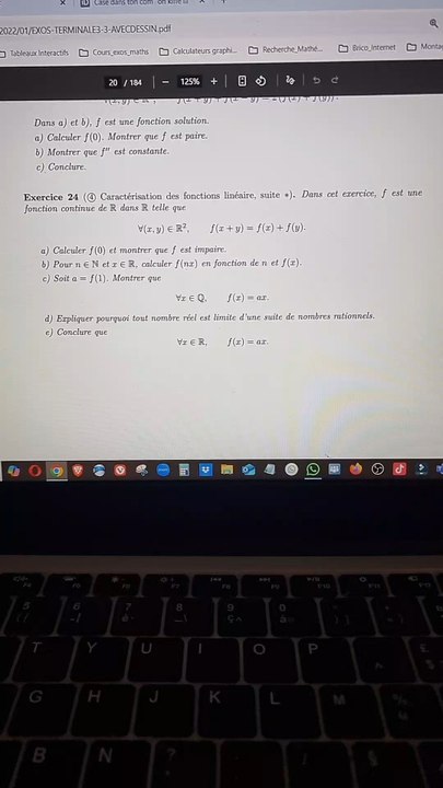 Exemple de raisonnement par analyse synthèse avec l'exercice classique de la caractérisation des fonctions linéaires.Poly LLG ex 24 p.20 et Poly Tosel ex 36 p.7#llg #prepa #continue #fonction