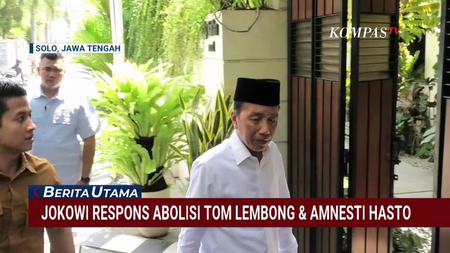 Begini Respons Jokowi Soal Amnesti Hasto dan Abolisi Tom Lembong | BERUT