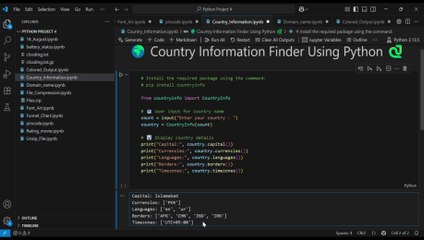 Create a Smart Country Info Finder Using Python l