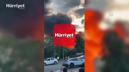 Kartal'da film platosunda yangın