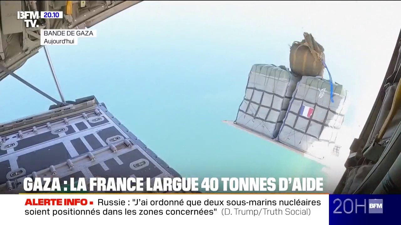 Gaza: Emmanuel Macron demande à Israël d'ouvrir "un plein accès humanitaire pour répondre au risque de famine", après le largage de 40 tonnes d'aide humanitaire