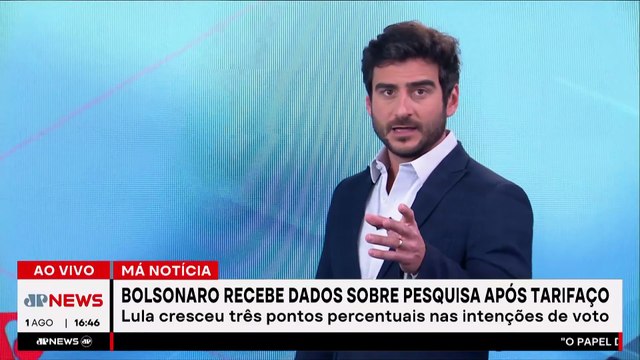 Bolsonaro recebe dados sobre pesquisas eleitorais após tarifaço