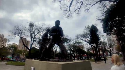 Trying Brazilian street food in Curitiba