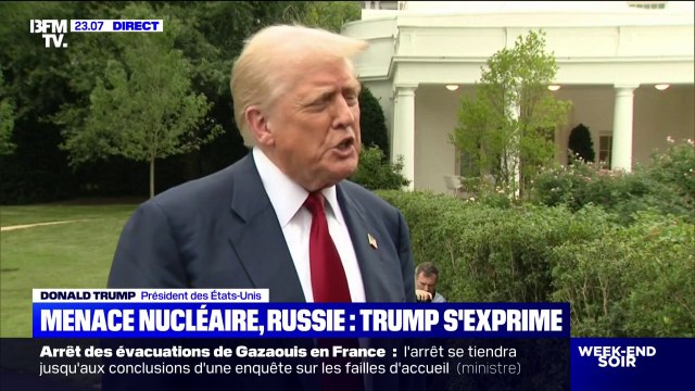 Envoi de deux sous-marins nucléaires: Une menace a été faite par l'ancien président russe , déclare Donald Trump