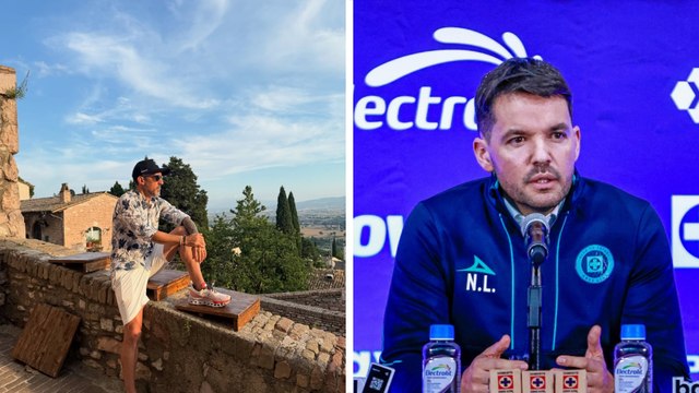 Vicente Sánchez disfruta de sus vacaciones en Italia, mientras Cruz Azul está en crisis con Larcamón