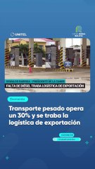 Transporte pesado opera un 30% y se traba la logística de exportación