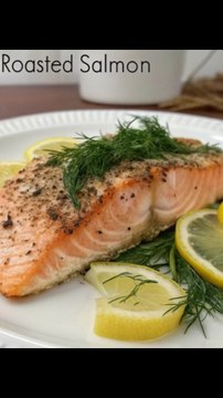Lemon Dill Roasted Salmon🐟🍋 Fresh, vibrant, and full of flavor, this Lemon Dill Roasted Salmon is a simple yet delicious way to enjoy healthy seafood with a burst of citrus and herbs! 🌿✨
