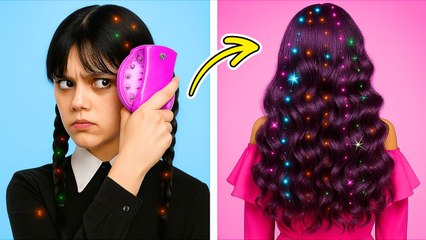 La transformation choquante de mercredi ! La fille gothique opte pour le glam total 💄🔥