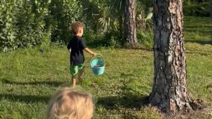 Man dresses as evil Easter bunny and terrifies the kids