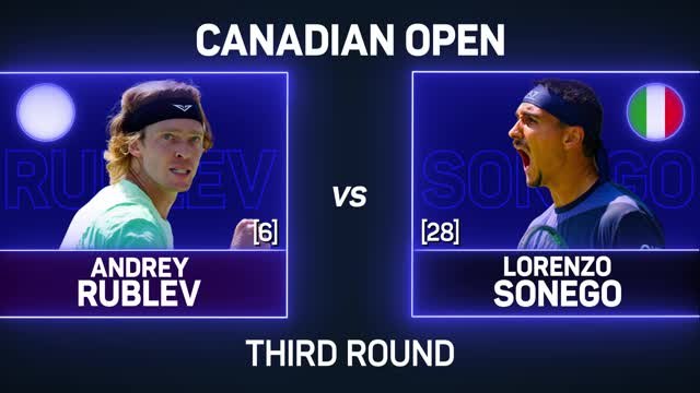 Rublev edges Sonego in three-set thriller