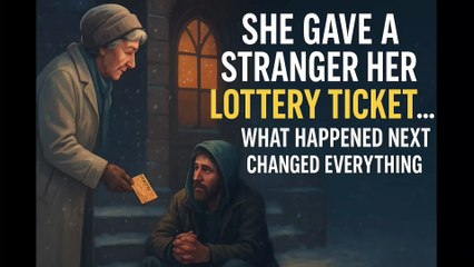 She Gave Her Lottery Ticket to a Homeless Man – Hours Later, He Knocked on Her Door..."