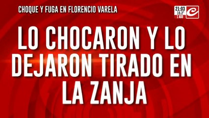Lo chocaron y lo dejaron tirado en la zanja