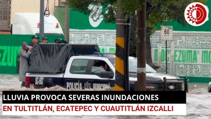 Inundaciones paralizan el norte del Valle de México