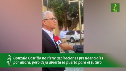 Gonzalo Castillo no tiene aspiraciones presidenciales por ahora, pero deja abierta la puerta para el futuro