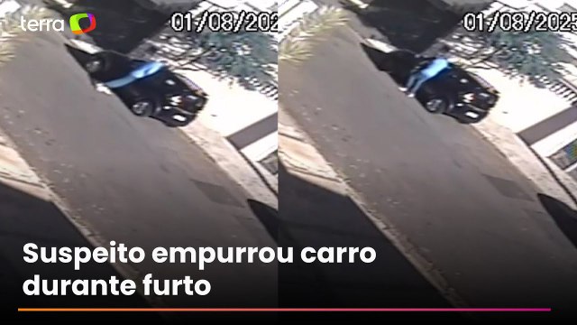 Homem arromba carro e foge empurrando veículo em Campinas
