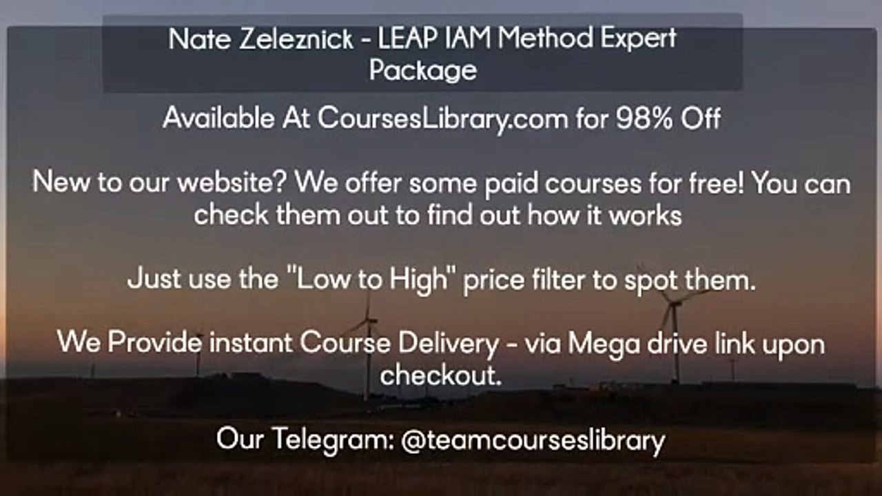 (courseslibrary.com)Nate Zeleznick - LEAP IAM Method Expert Package