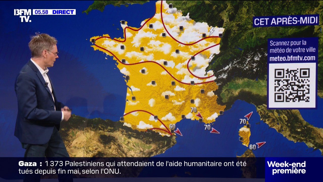 Météo: quelques averses dans le nord-est de la France et des températures allant jusqu’à 31 degrés vers Perpignan
