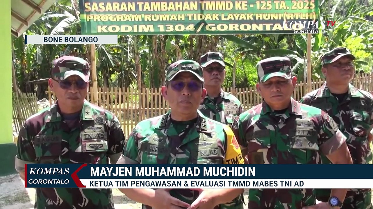 Tim Pengawas dan Evaluasi Mabes TNI Tinjau Perkembangan TMMD di Bone Bolango